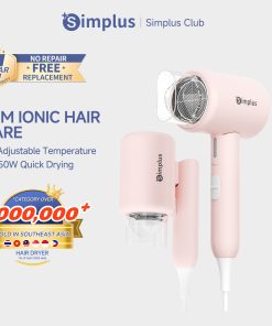 【Simplus Club】Hair Dryer Hair Blower Foldable Design Ionic Hair Care 1250W Power 3 Adjustable Modes 35 Million Negative Ions