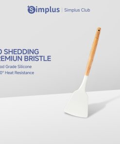 【Simplus Club】4pcs Cooking Utensils Kitchen Utensils with Wooden Handle Silicone Material Heat Resistant Non-Stick