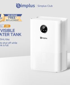 【Simplus Club】Dehumidifier 400mL/Day Dehumidification Capacity 1L Water Tank 35dB Low Noise Bedroom Study Cloakroom Bathroom