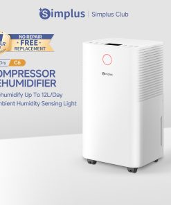 【Simplus Club】Dehumidifier for Room/Office Dehumidify up to 12L/Day Compressor Dehumidifier Air Freshener Efficient and Fast Dehumidification