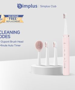 【Simplus Club】Simplus 2 in 1 Electric Toothbrush and Facial Brush Teeth Cleaner Ultrasonic Dental Scaler 6-Speed 2 Minutes Automatic Timing