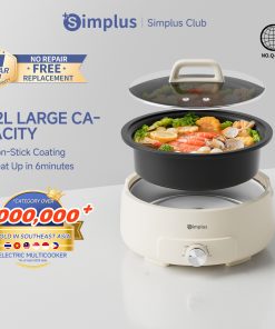 【Simplus Club】Electric Hot Pot Cooker Multi Cookers Multifunctional Electric Cooker 4.2L Capacity Detechable Design Easy to Clean