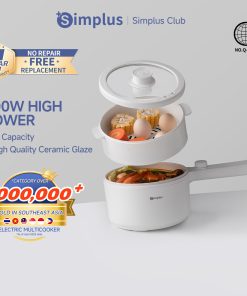 【Simplus Club】Electric Cooker Pot Rice Cooker Multifunctional Electric Cooker Non Stick Hot Pot Cooker Electric Pan Kitchen Round Skillet