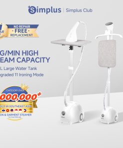 【Simplus Club】Steam Garment Steamer for Clothes Steam for Clothes Garment Steam Machine Flat/Hanging Steamer 2 in 1 Household 1800W High Power