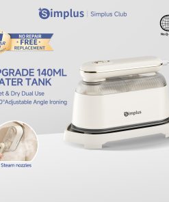 【Simplus Club】2in1 Iron Dry & Steam Iron for Clothes Handheld Iron 1000W High Power 180° Rotatable Handle Compact Portable