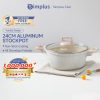 【Simplus Club】INSSA Soup Pot 24cm Non Stick Cooking Pot With Lid PFOA Free Suitable For All Stoves
