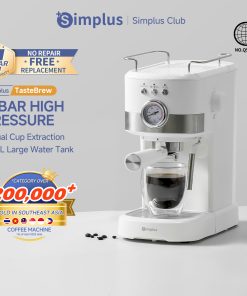 【Simplus Club】Semi-Automatic Coffee Machine Electric Espresso Coffee Maker Household Cappuccino Machine 15Bar
