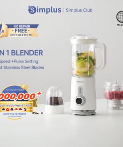 【Simplus Club】3 in 1 Blender Food Processor Heavy Duty Meat Grinder Grinders Juicers& Friut Extractors Multi-Functional Baby Food Maker