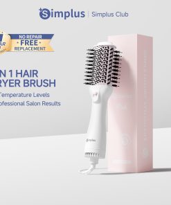 【Simplus Club】Hot Air Brush Hair Brush Blower Hair DryerHair Straightener/Curler 2 in1 Multi Hair Styling