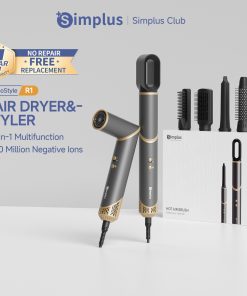 【Simplus Club】5 in 1 Curls High Speed Hair Dryer Hair Blower Foldable 130 Million Negative Ions