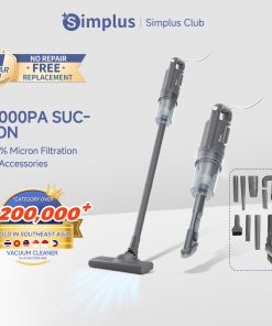 【Simplus Club】18KPa 3 in 1 Upgraded Vacuum Cleaner Portable and Handheld Vacuum Cleaner for Home 11pcs Accessories Ultra Quiet