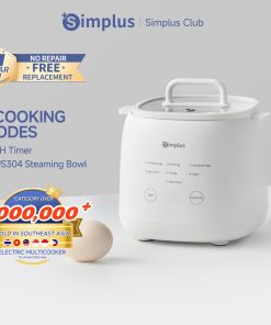 【Simplus Club】 Egg Cooker Multifunctional Egg Cooker 7 Modes 24h Timer Touch Control Digital Display Steaming Egg Custard Yogurt