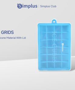 【Simplus Club】24 Grid Silicone Ice Cube Trays Ice Molder With Lid Ice