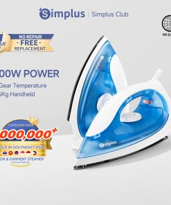 【Simplus Club】 Irons Portable Iron for clothes Garment Iron Flat/Dry Iron Portable Handheld Iron 1000W Fast Wrinkle Removal 4-Gear Adjustable Temperature