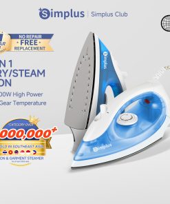 【Simplus Club】IronDry Iron Portable Handheld Iron for Clothes Dry Iron with 4-Gear Adjustmentable Temperature Non-stick Soleplate BPS:Q-5198