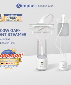 【Simplus Club】Steam Garment Steamer for Clothes Steam for Clothes Garment Steam Machine Flat/Hanging Steamer 2 in 1 Household 1800W High Power