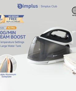【Simplus Club】Steam Iron Intelligent Pressurized Steam Generator 4 Temperature Settings Anti-Burn Fabric Protection 2000W High Power 300g/min Steam Boost 15-Hole Ironing Ceramic Coating