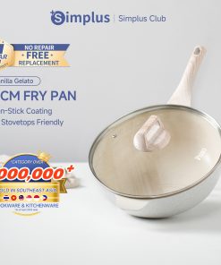 【Simplus Club】Woks Stir-Fry Pans Non Stick Frying Pan 28cm Coating Induction Compatible With All Stove Pan Korean Style Frying Pan