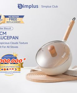 【Simplus Club】Non-Stick Pot Soup Pot Kitchenware Cookware Venila Gelato Suitable for Induction Cooker&Gas Stove
