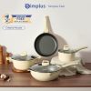 【Simplus Club】7Pcs Cookware Set Ultra Titanium Non-Stick Frying Pan Scratch-Resistant Durable Die-Cast Aluminum 26cm Frying Pan 30cm Wok 24cm Stockpot 18cm Saucepan