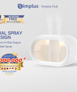 【Simplus Club】Humidifier Aromatherapy Machine Mini Portable Amall Office Small Desktop Dual-Spray Humidifier with Ambient Light Design 500ml Capacity Type-C Charging