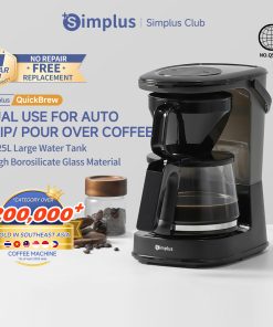 【Simplus Club】1200ml Drip Coffee Maker American Coffee Maker Coffee Machine Portable Household Coffee Maker Electric Coffee Machine