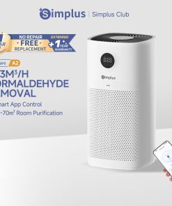【Simplus Club】 Air Purifier 462m³/h CADR Sleep Mode Auto Mode 8h Timer Remove Formaldehyde Allergens PM2.5 Whole-House Purification
