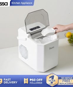 【INSSA】 Ice Maker Household 1.3L Water Tank Compact Design Low Power Automatic Ice Production