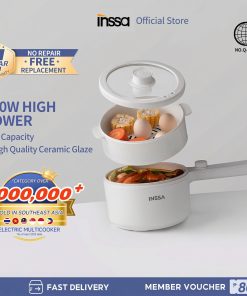 【INSSA】Electric Hot Pot 4.2L Multi Cookers Removable Multi-function 1400W Household Nonstick Electric Cooker App 5 (28)