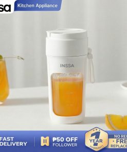 【INSSA】Juicer Juice Blender Ice Blender for Fruit and Vegetables 400ML Protable Electric Fruit Juicer Fruit Extractors Squeeze