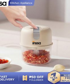 【INSSA】 Meat Grinder Wireless Food Processor Baby Food Blender Portable 250ml
