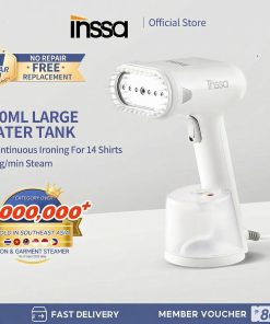 【INSSA】Steamer Iron Handheld Steam Iron Garment Steamer Steam Iron for Clothes Foldable Garment Ironing Machine Handheld Steam Iron Clothes Steamer Electric Steam Iron Foldable and Portabl for Travel and Household