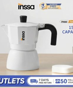 【INSSA】Moka Pot Dual-Valve Pressurized Extraction Rich Crema Intalian Espresso Coffee Maker